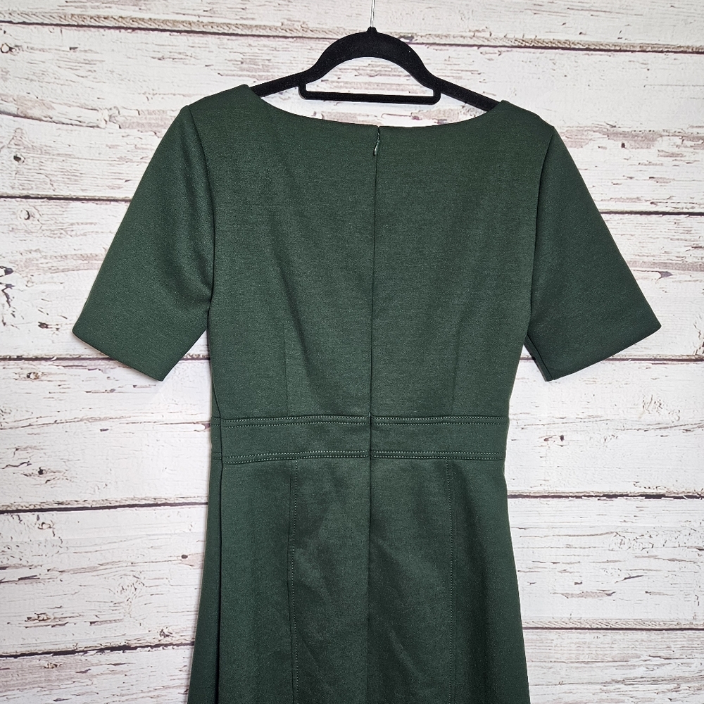Ann Taylor Green Knee Length Dress Size 10 - Picture 4 of 11